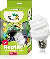 Vista 10 de LUCKY HERP Luz de reptil UVA UVB 10.0, lámpara fluorescente compacta Desert UVB 150, luz UVB para reptiles de 23 W, bombilla para reptiles UVA UVB