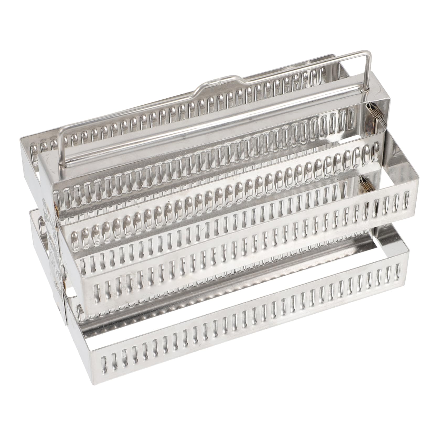 DECHOUS Slide Drainer Kitchen Essentials Stainless Steel Glass Slides Holder Dishwasher Rack Glass Serving Tray Slides Staining Rack Stainless Steel Microscope Slides Rack Drain Rack