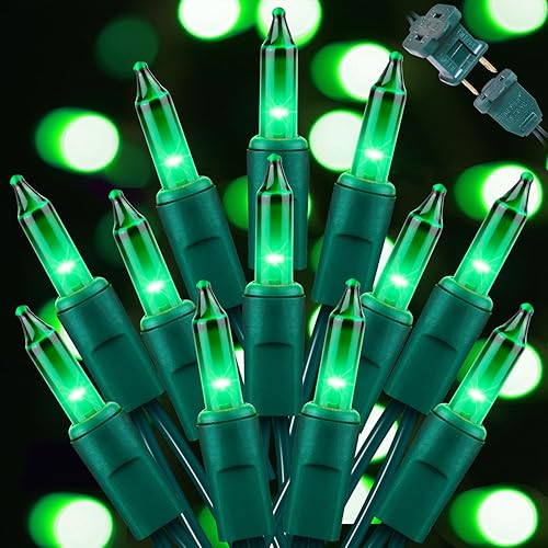 Miniatura 15 de LAMPHOME Juego de luces de Navidad superbrillantes extensibles de color blanco cálido, 100 luces de 19.6 pies, con certificación UL, mini luces para