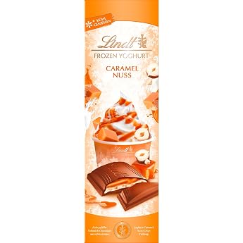 Lindt Schokolade | FROYO Caramel-Nuss, 100g Tafel, Geschenk | Vollmilch Schokolade, Joghurt-Karamell-Nusscrisp-F&uuml;llung, knusp