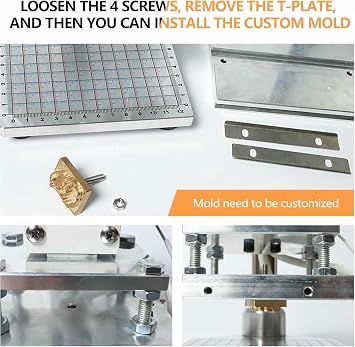 Digital Embossing Hot Foil Stamping Machine, with Holder Manual Tipper Stamper Heat Press Machine, for PVC Leather Pu and Paper