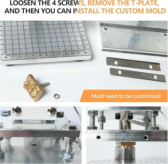 Digital Embossing Hot Foil Stamping Machine, with Holder Manual Tipper Stamper Heat Press Machine, for PVC Leather Pu and Paper