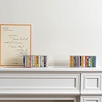 Vista 3 de MyGift Moderno soporte de casetes compacto de acrílico transparente de alta calidad con asas de transporte recortadas, casete de audio retro, cintas