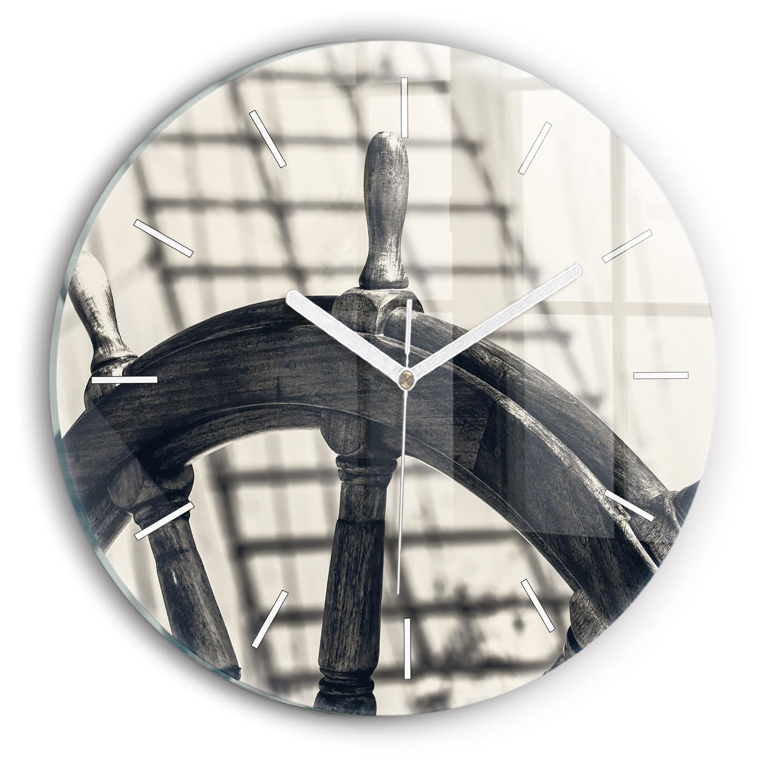Horloge en verre haut de gamme Wallfluent 30 cm au style élégant et épuré