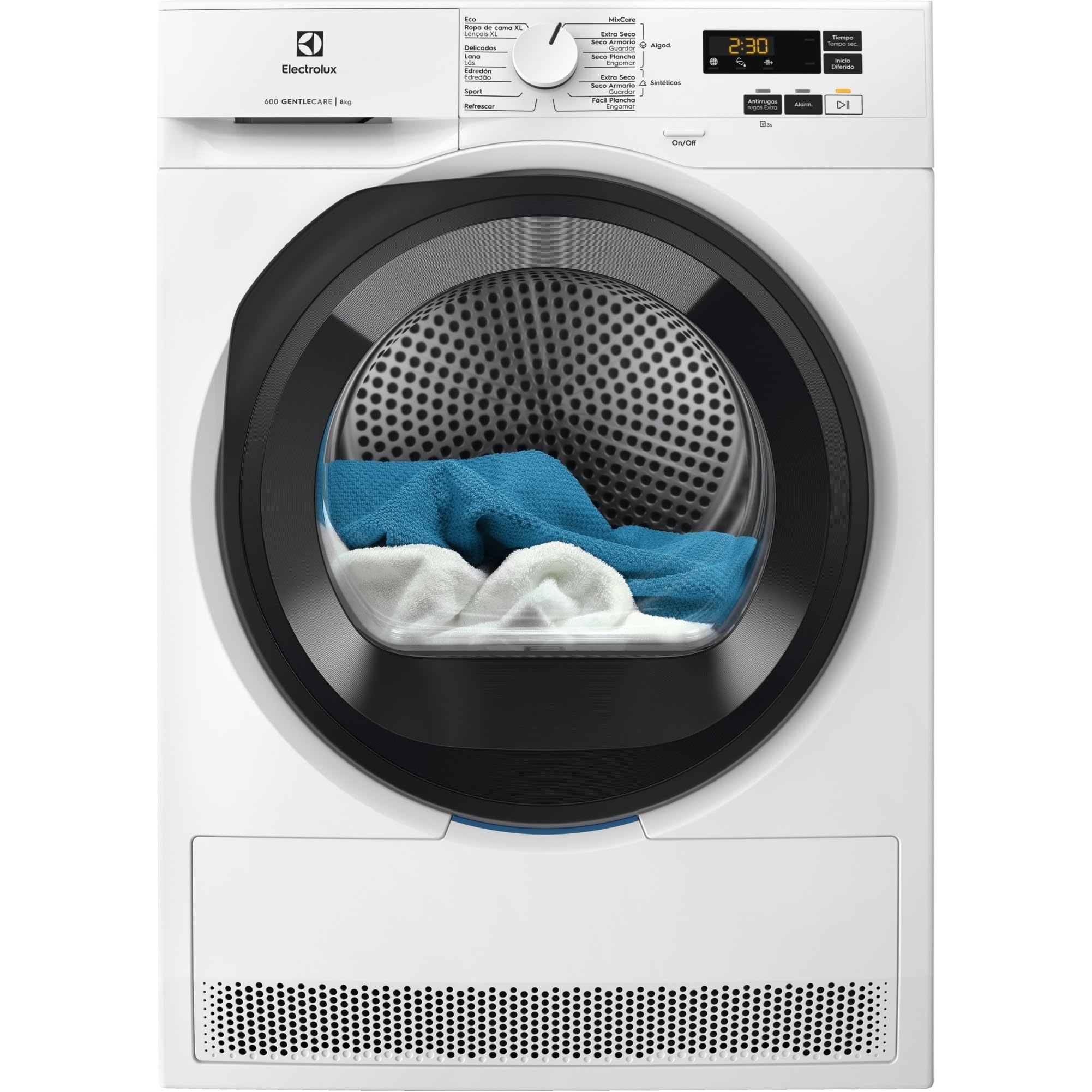 Electrolux EDI618A5BO Sèche-linge avec pompe à chaleur, série 600, séchage 8 kg, installation libre, fonction MixCare, technologie SensiCare, moteur Inverter, blanc, classe A+++