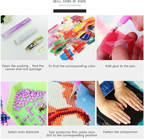 Miniatura 5 de Pintura de diamante para adultos niños 5D Diamond Dotz Kits Principiante DIY Dinosaurio Taladro completo Diamante Arte Decoración de la pared del