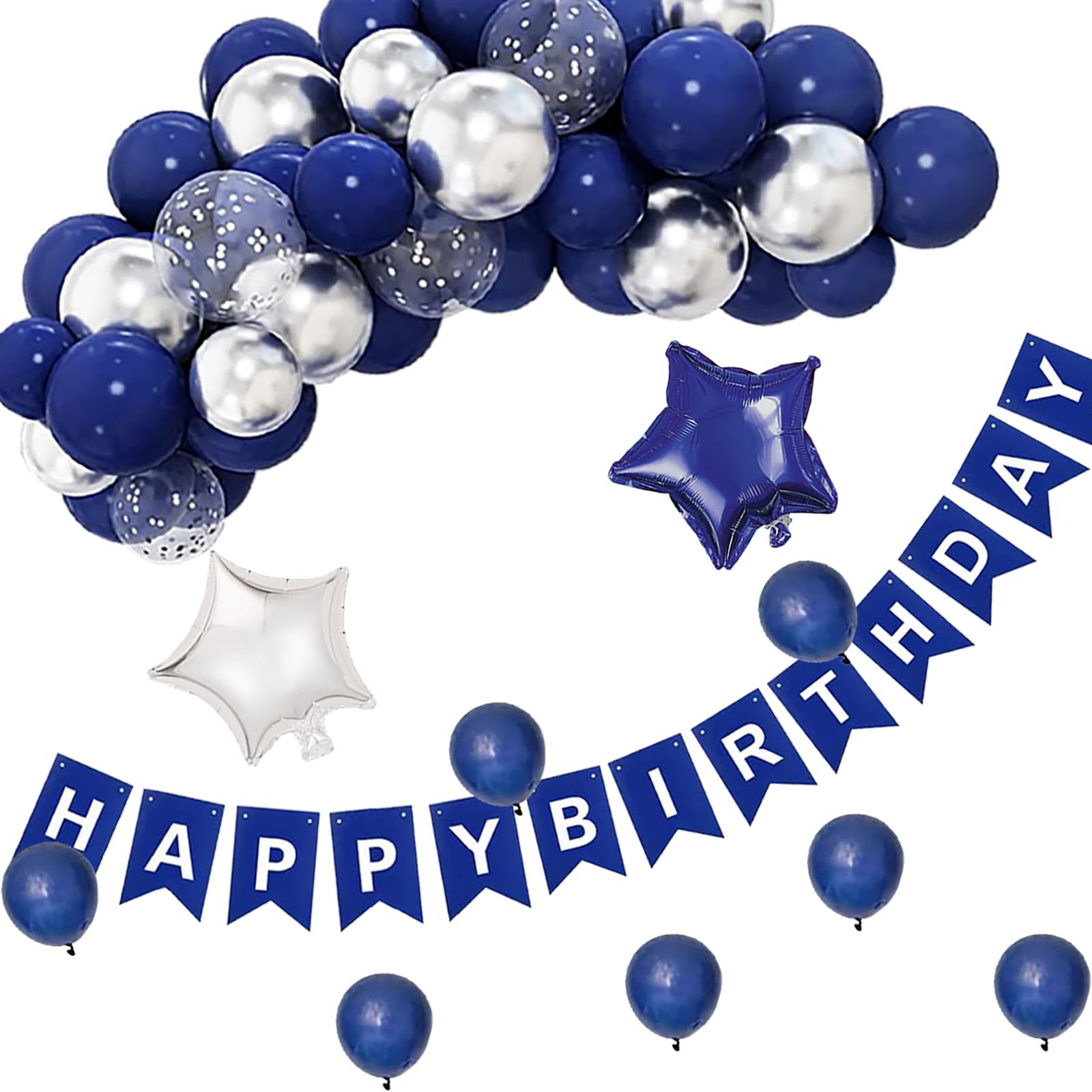 Striscione Olografico Per 8° Compleanno – Blu, Lunghezza 3,9 M – Decorazione Feste Interni/Esterni