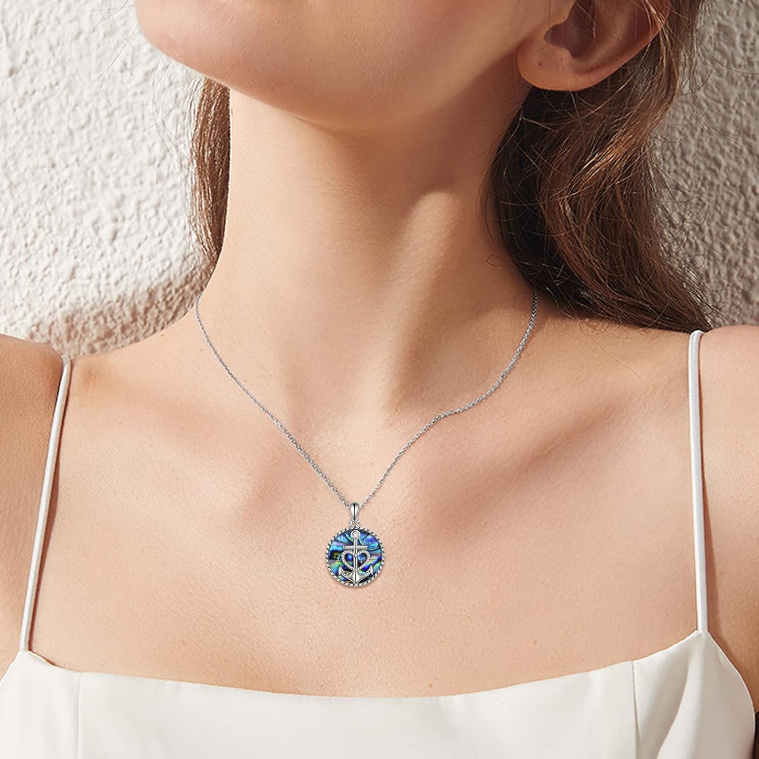 Moon Sun Star Necklace 925 Sterling Silver Abalone Shell Celestial Jewelry Gift for Women - Image 3