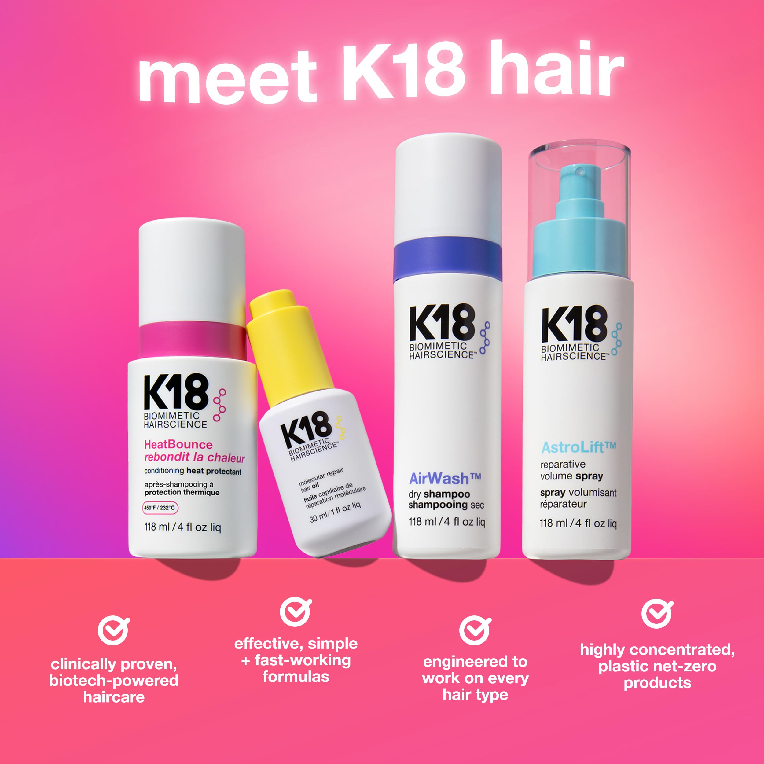 K18 Heatbounce Conditioning Heat Protectant 118ml - protecteur thermique