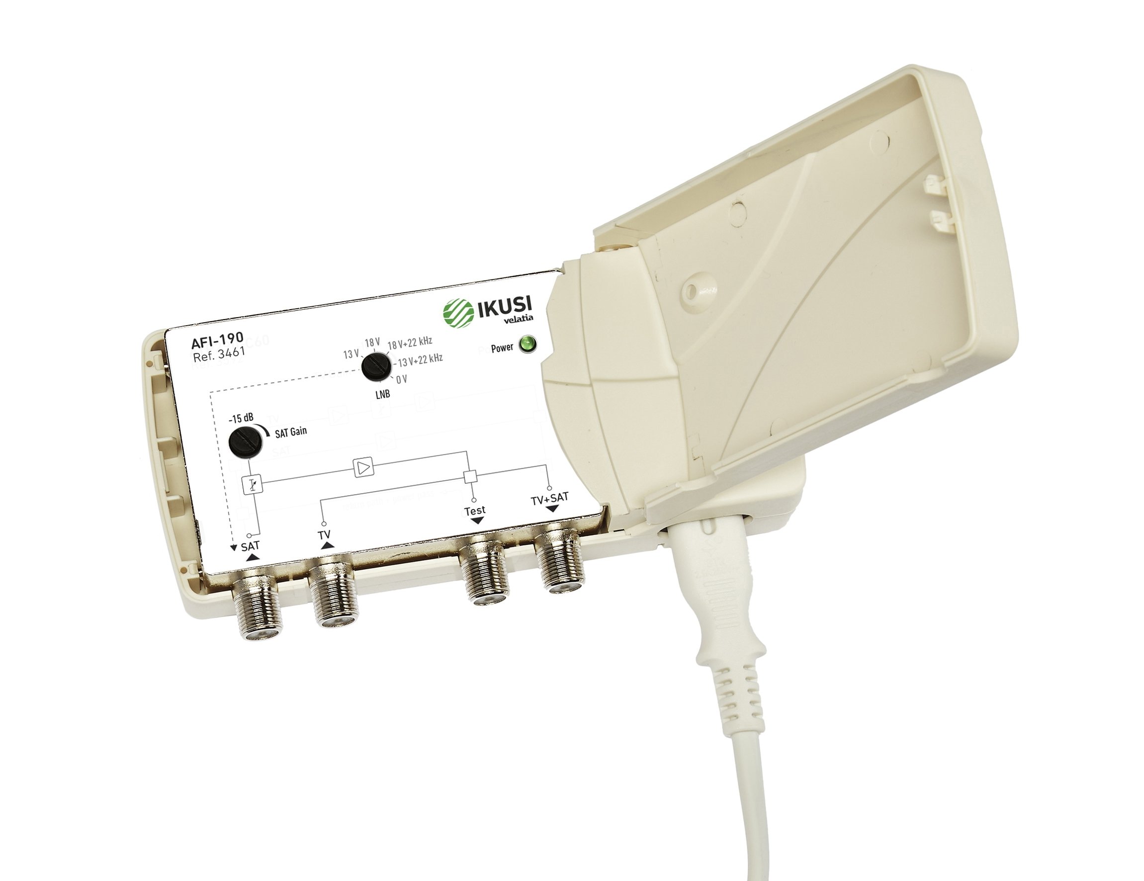 Ikusi Amplificador de Línea Satélite 34dB con Mezcla TDT : Amazon