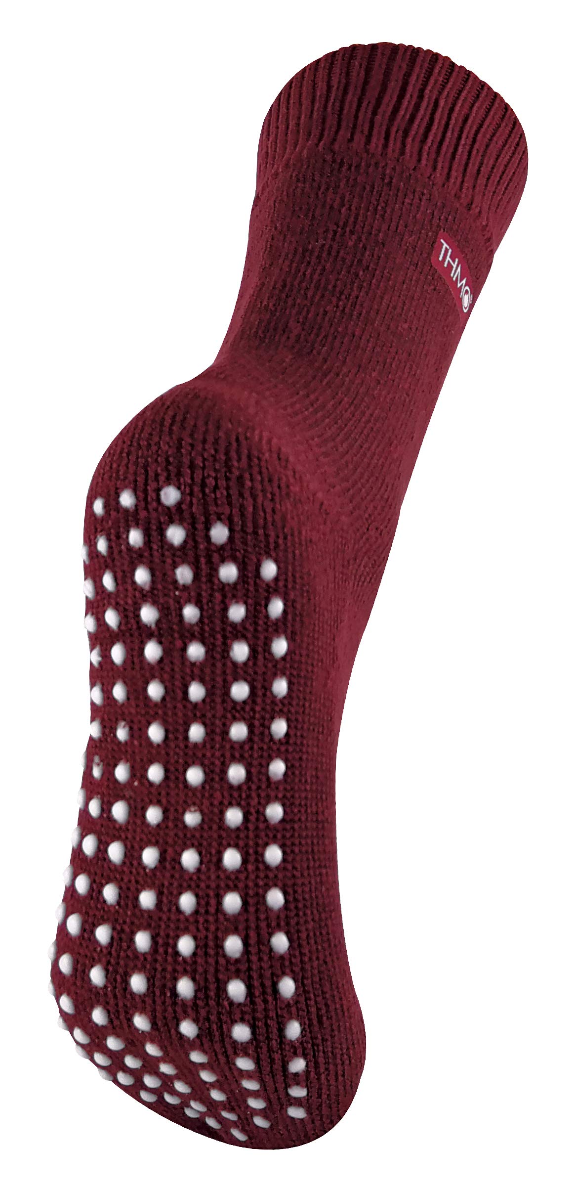 1 Pack Ladies Cosy Non Slip Thermal Slipper Socks with Grippers - Pink