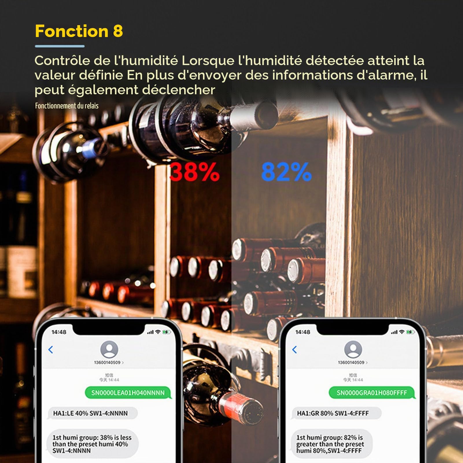 Contrôleur D'Alarme SMS 4G, Contrôleur D'accès au Téléphone Portable avec 4 Canaux, Réseau 4G, Alarme de Panne de Courant SMS, Liaison de Température et d'humidité APP WEB