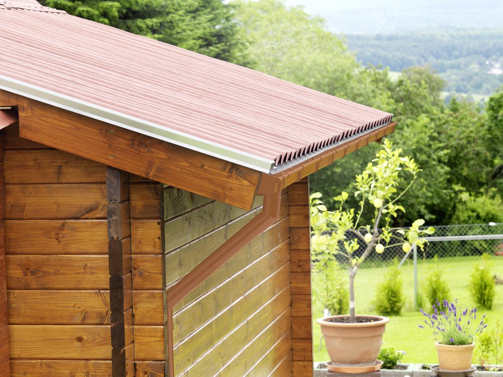 INEFA Laubfangstreifen, Dachrinnenschutz, NW 100/125/150, Braun 100 cm | 30 Stück