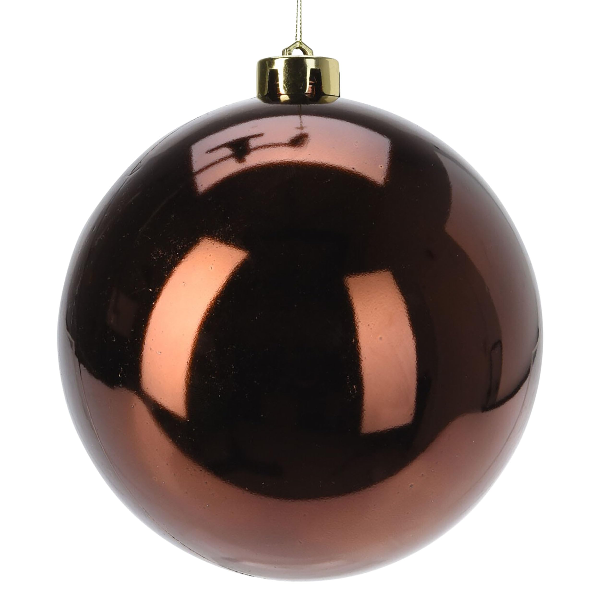 6 x Weihnachtskugeln aus Kunststoff Ø 14 m - Amber
