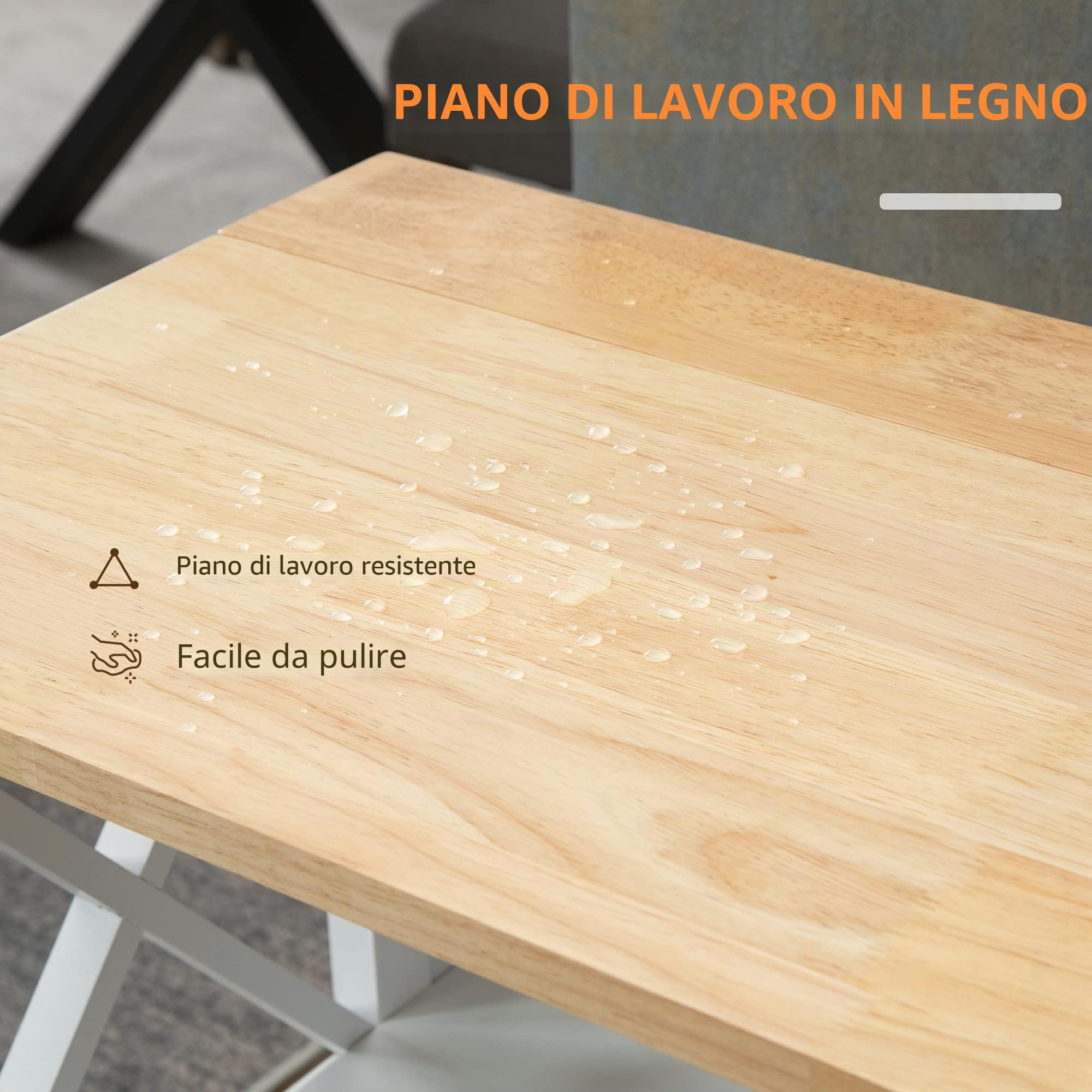 HOMCOM Carrello da cucina pieghevole Carrello da cucina con ruote Carrello portaverdure con 2 ripiani per sala da pranzo Carico 40 kg 60x40x84 cm Bianco