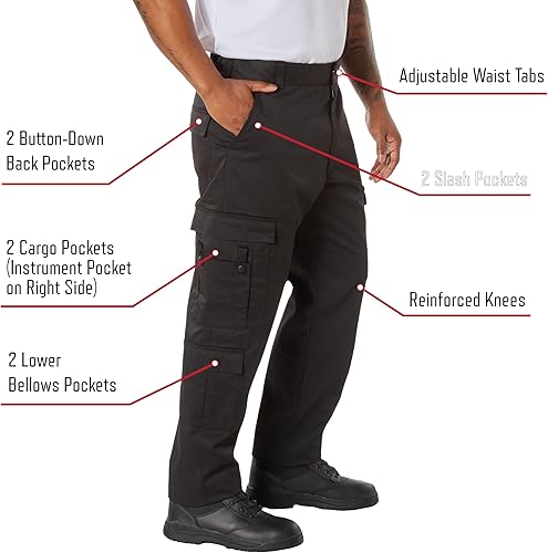 Miniatura 2 de Rothco EMT Pants Comfortable First Responder Uniform Performance Utility Cargos