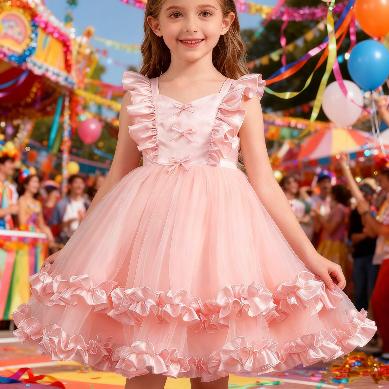 Jupe Tutu pour Filles Lumineuse Danse de Ballet Paillettes Étoiles Tulle Fille Robe Enfant Vintage Années 50 Pin Up Costume Carnaval Deguisement Jupon sous Courte