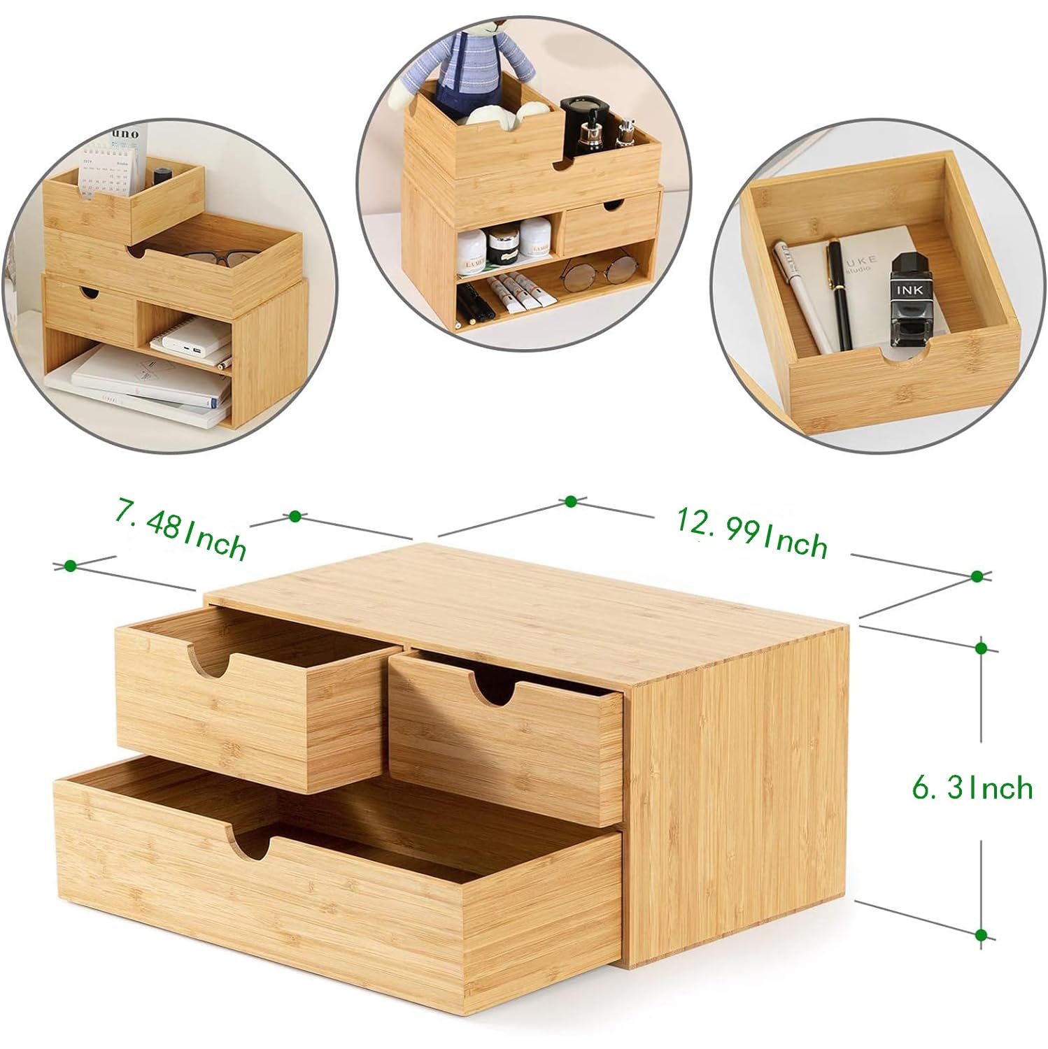 Lilyeriy Bureau-organizer met lade, 2/3/4 laden voor