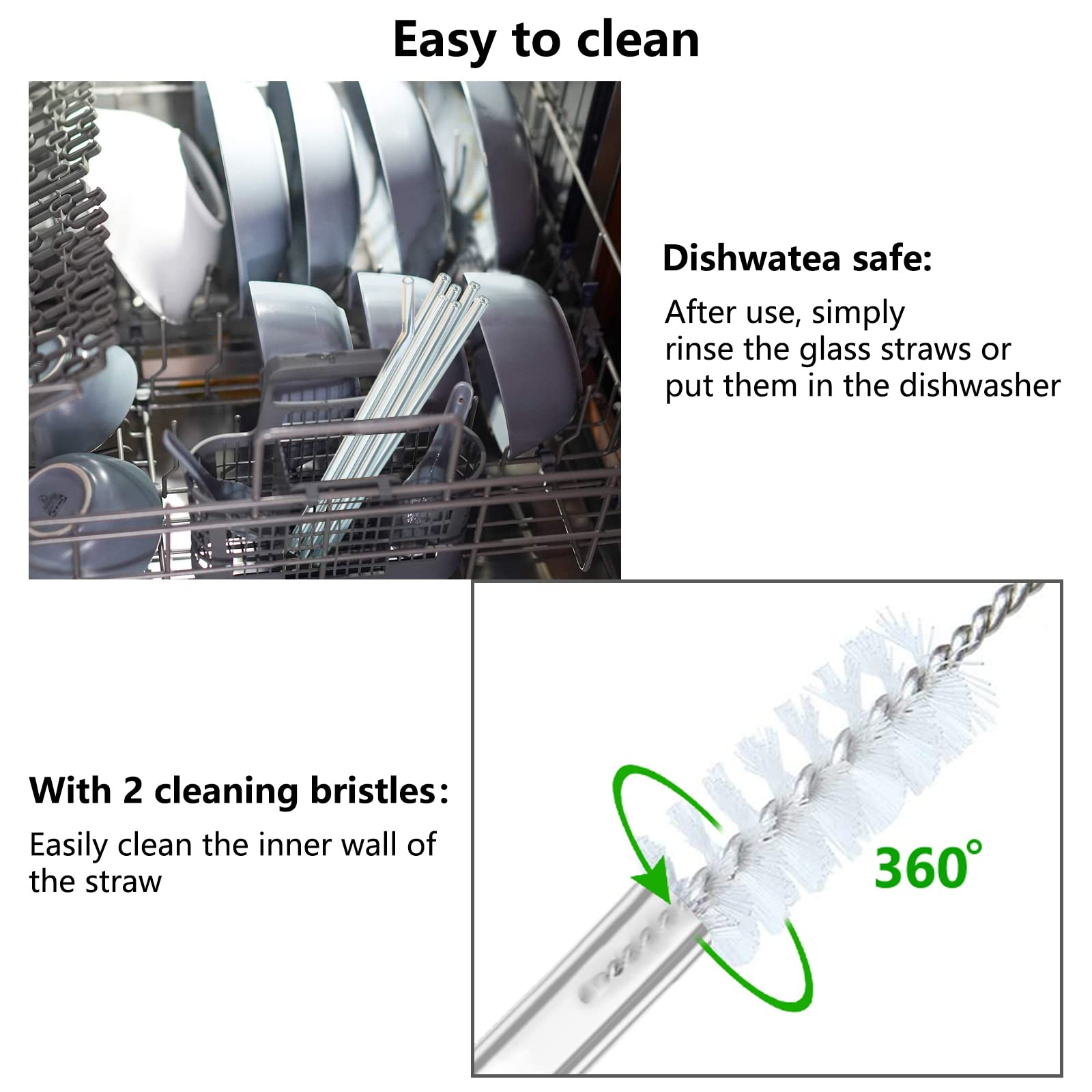 Junsen - Set di 9 accessori per tazze da 30 e 1,134 g, protezione per cannuccia riutilizzabile da 10 mm (E