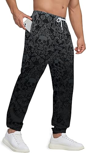 Miniatura 2 de YIFTD Pantalones deportivos para hombre con bolsillos, pantalones deportivos casuales con cordón