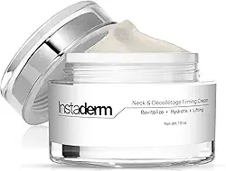 Creme firmador para pescoço e decote – Tratamento de aperto e levantamento para crepes, rugas, flacidez da pele e linhas verticais. Fórmula peptídica antienvelhecimento para aumentar a hidratação e o