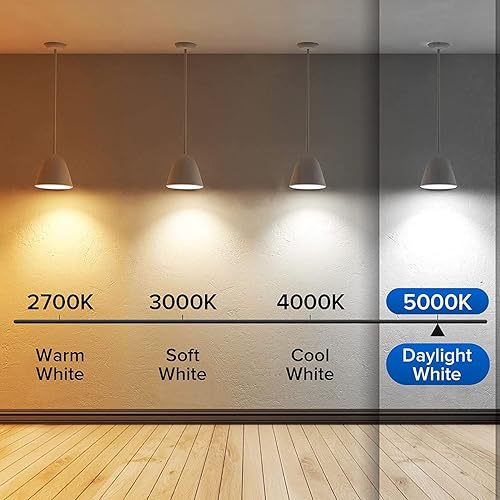 Miniatura 5 de SANSI Bombillas LED equivalentes a 60 W, vida útil de 22 años, paquete de 2 bombillas LED de 900 lúmenes con tecnología de cerámica, luz diurna de