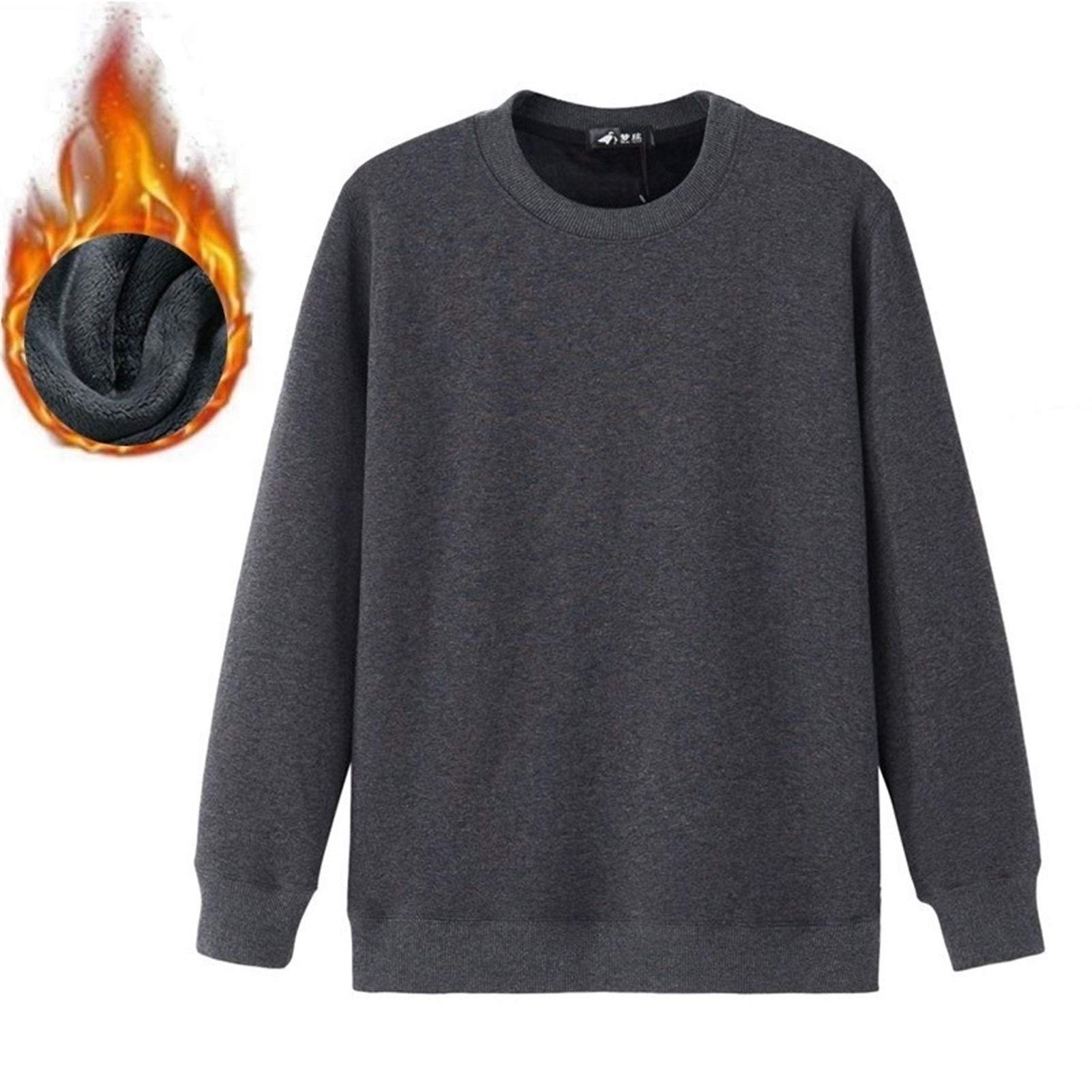Bielizna termiczna męska polarowa utrzymana ciepła w zimie koszulka termiczna rozmiar M do 6XL Cloth (kolor: Dark Grey, Size : 6XL)