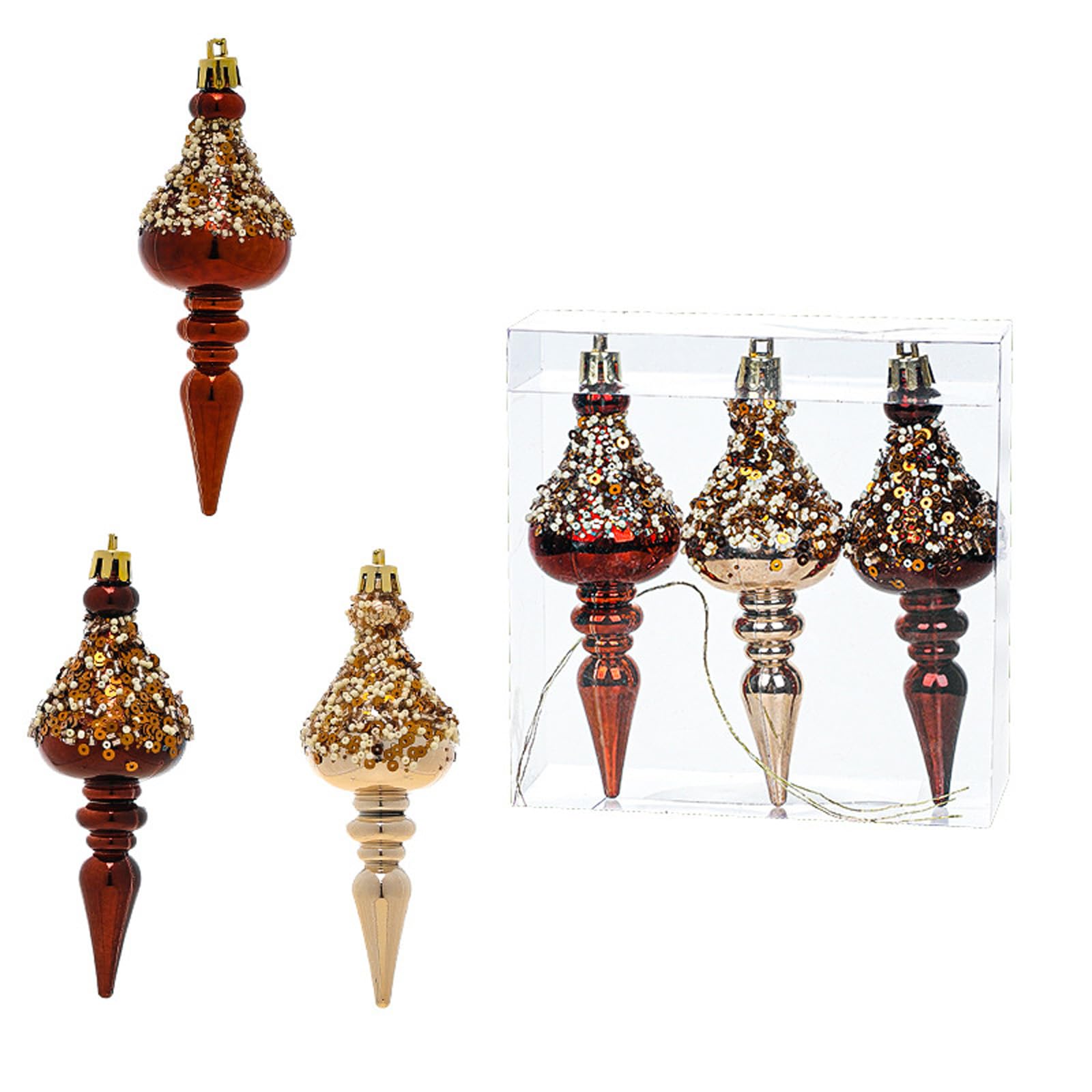Hsioluted Modern Simple Christmas Decoration Set Screw Appendage Plan Bother Complimentary Installation Excellent for Trees Partitions and Openings Pearl Embellished Christmas Garnishes
