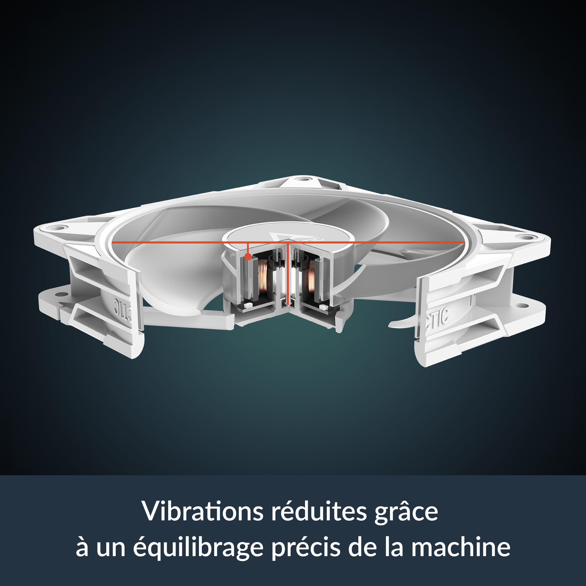 ARCTIC P12 Pro Reverse A-RGB – 3 Pack – 120 mm Ventilateur Premium avec flux d'air inversé, Ventilateur PWM avec répartiteur de câble en Y, 500-3000 rpm, 0 rpm <5% PWM, 5V D RGB, FDB, 4-Pin - Blanc