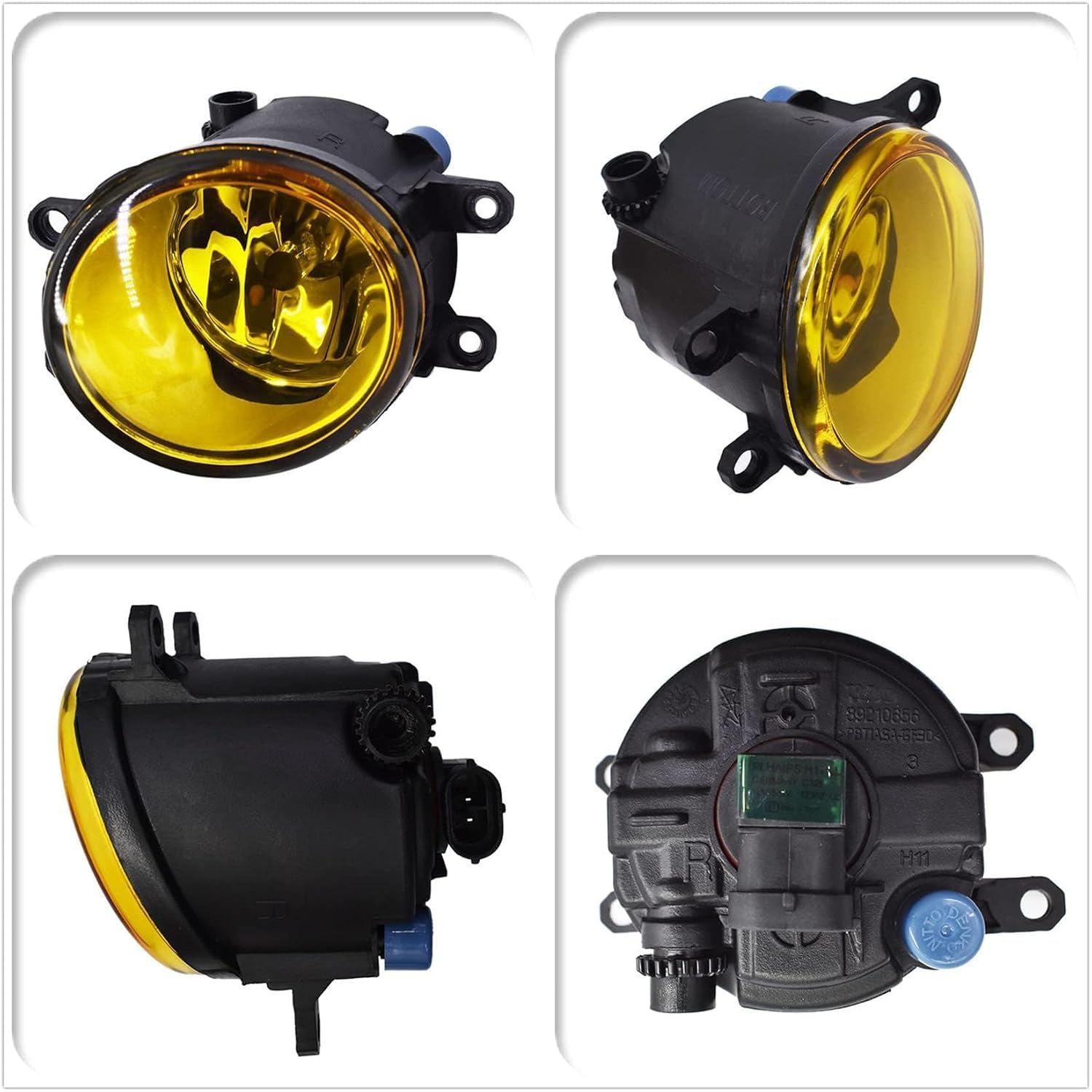 2-Pack Amber Clear Lens Fog Lights Assembly with Switch, Harness, Bezel, Relay, Bulbs Replacement for Ta-coma Pickup Truck 2012-2015