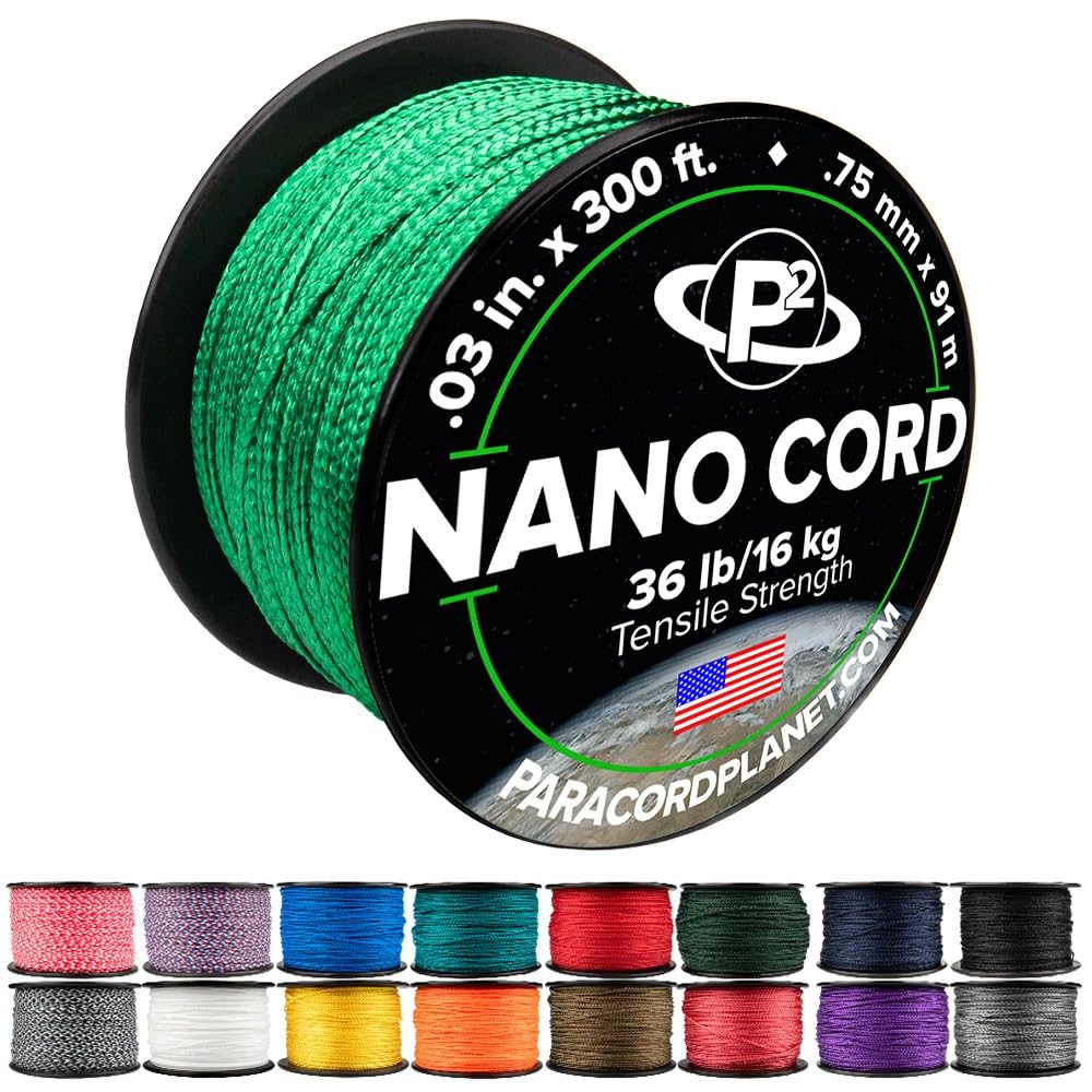 Paracord Planet Nano Cord –Lightweight Nylon Nano Paracord – Great for Arts & Crafts, Home Décor, Camping and More!