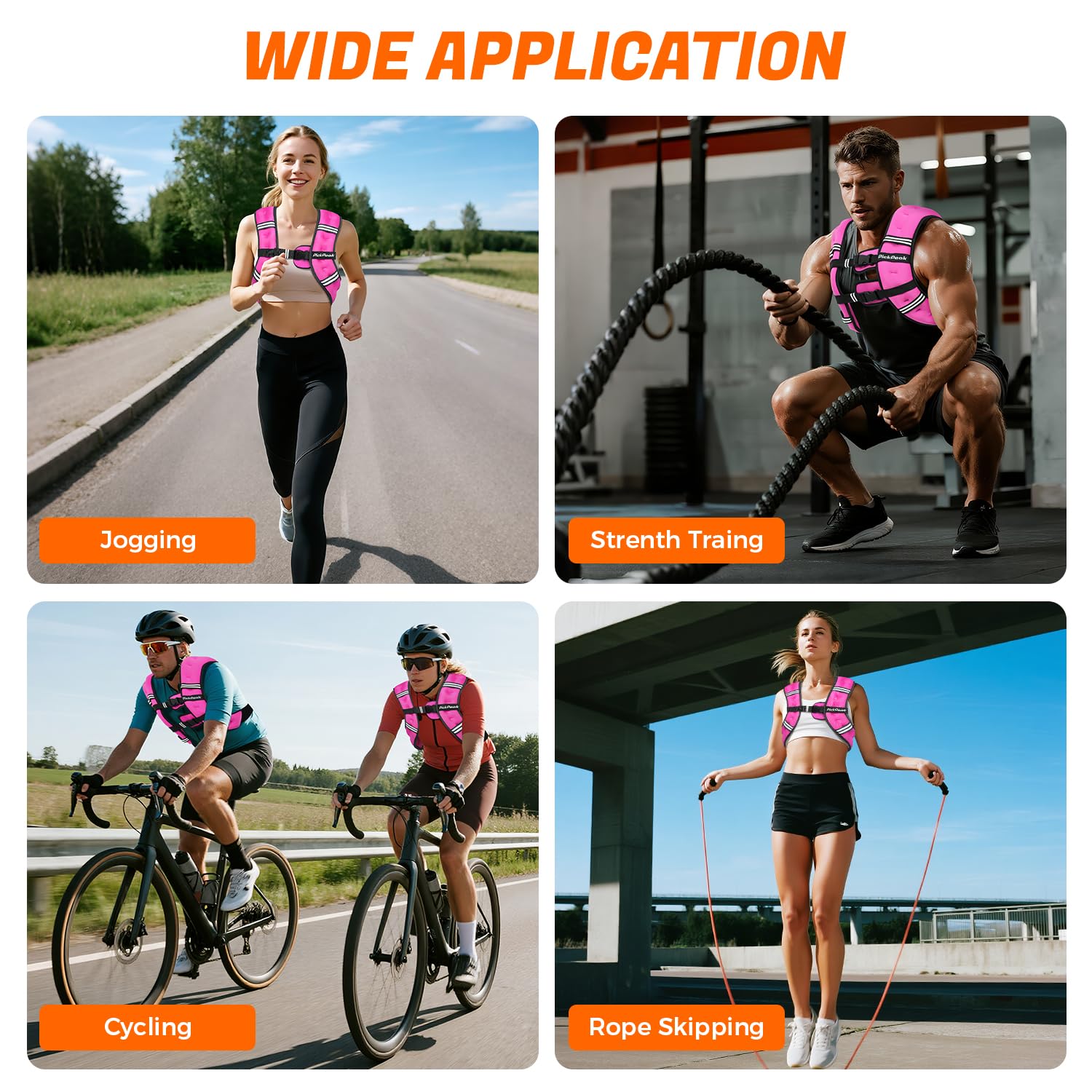 Gewichtsweste für Damen und Herren, 2,3 kg/2,7 kg/3,6 kg/5,4 kg/6,8 kg/9,1 kg/11,3 kg/13,6 kg, Gewichtsweste zum Gehen, Krafttraining, Gewichtsweste mit verstellbarer Schnalle, abnehmbare