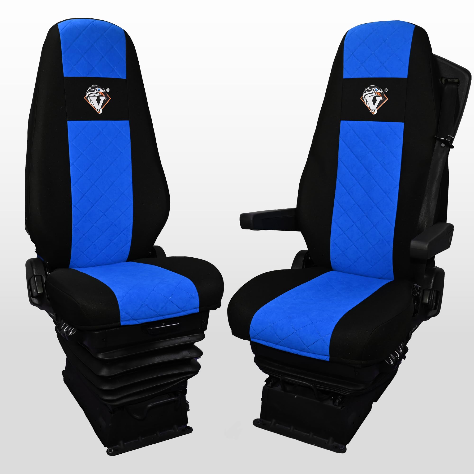 SABA Funda de Asiento para Volvo FH4 ​​con 1 cinturón de Seguridad Azul Accesorios de protección para Asientos de Camiones