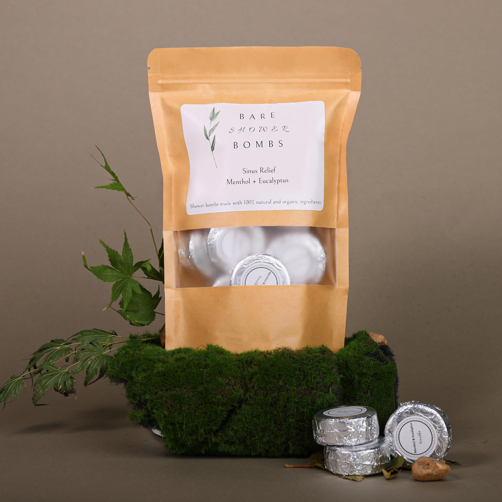 Natural and Organic Shower Steamers Menthol Eucalyptus Essential Oils, Dye and Paraben Free, Vegan, Aromatherapy, at Home Spa, Set of 15