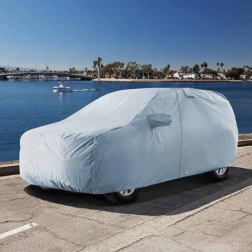 Miniatura 7 de Funda impermeable para SUV para Mazda CX-3, CX-30, apta para todo tipo de clima, para UV, lluvia, nieve y hielo. Calidad premium, apta tanto para