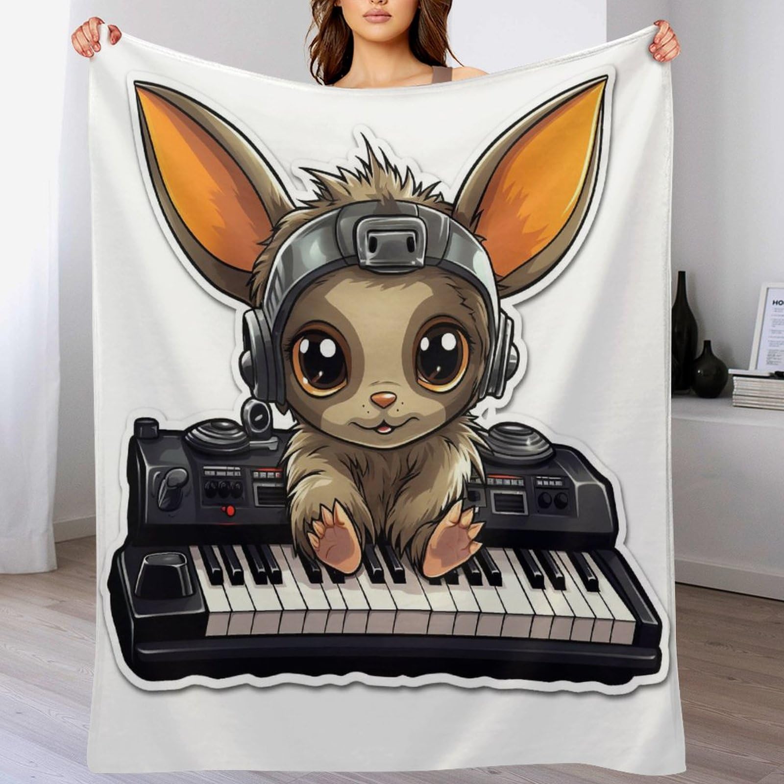 Plaid Chauve-Souris Couverture Polaire Idéal Canapé et Lit Enfant