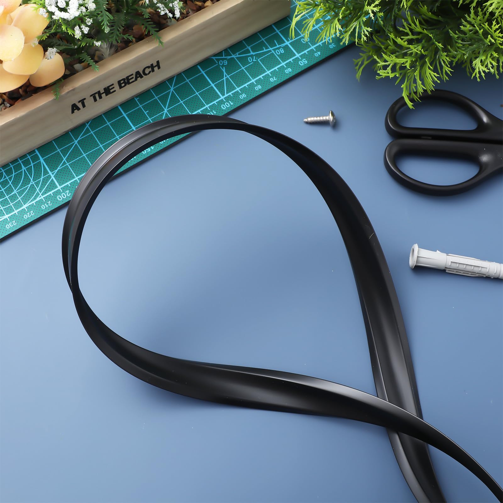 Guarnizione Copriviti in PVC Nero per Camper Striscia Modanatura Esterna Resistente alle Intemperie Facile da Tagliare Rotolo da 50 Piedi per Rivestimento Trailer E Finiture Camper