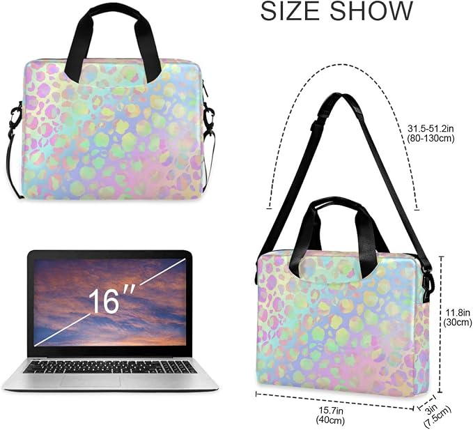 Maletín portátil para laptop estampado multicolor 15.7 pulg miniatura 5