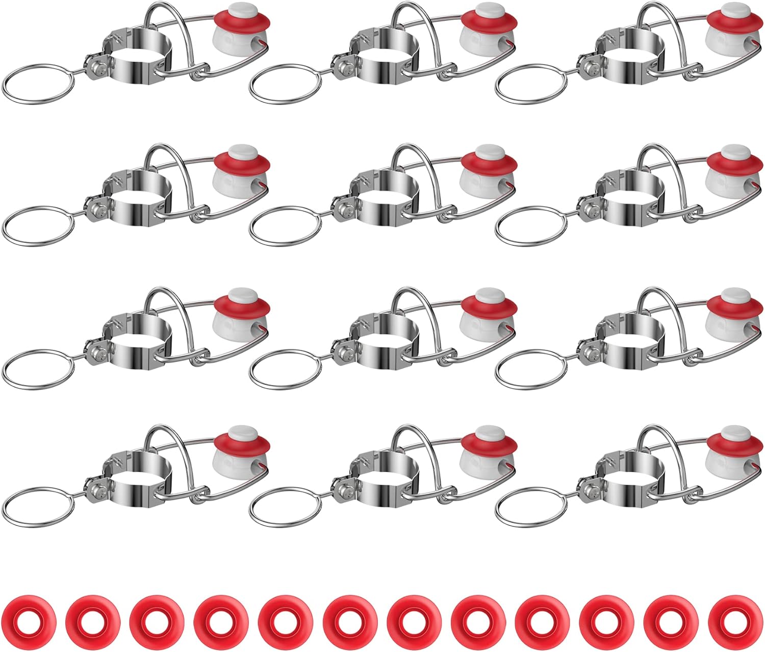 BIERKRONE Swingtop bottle caps, 12 fliptop stoppers with