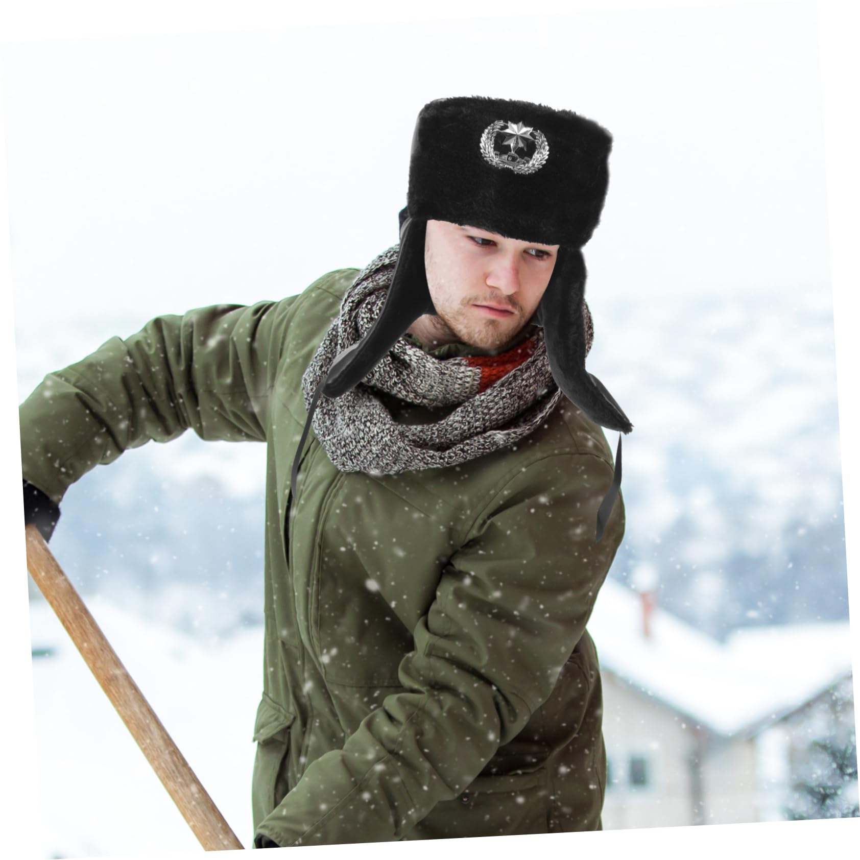 Healvian Gorro Cálido De Hombre Protección Auditiva Gorro De Felpa para Exteriores Accesorio De Ropa para Invierno