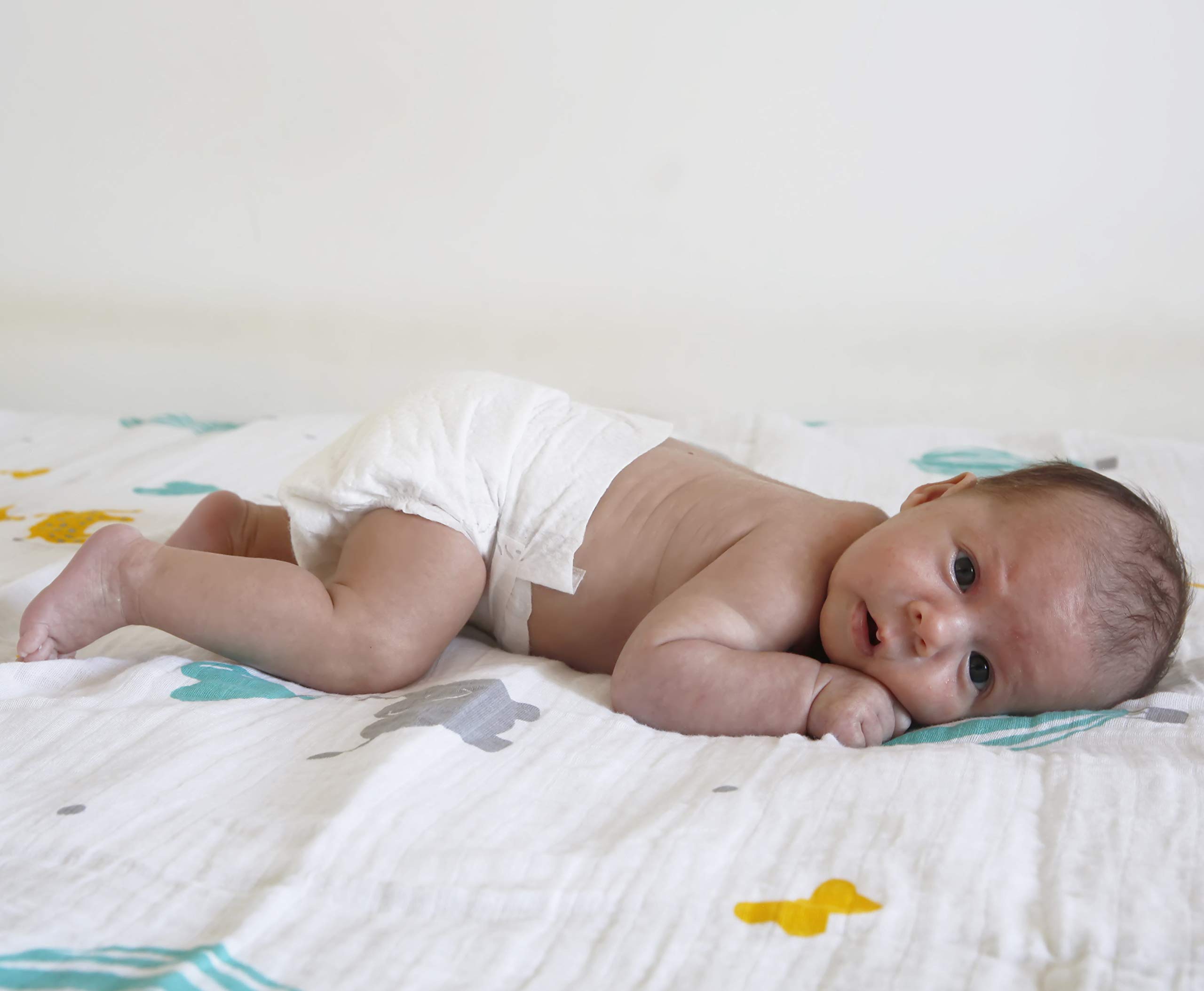 HOMYBABY® Mussola Bebe Cotone Biologico 120x120 - Coperta Neonato Salvietta Mantita