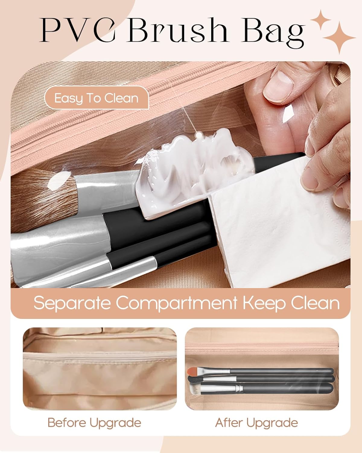 Bistup Makeup Bag Travel Cosmetic Bag Toiletry Make Up Bags Cute Women Large Capacity Big Medium Leather Flower Floral Aesthetic Girl Teen Teenage Foldable Expandable Open Flat Zip
