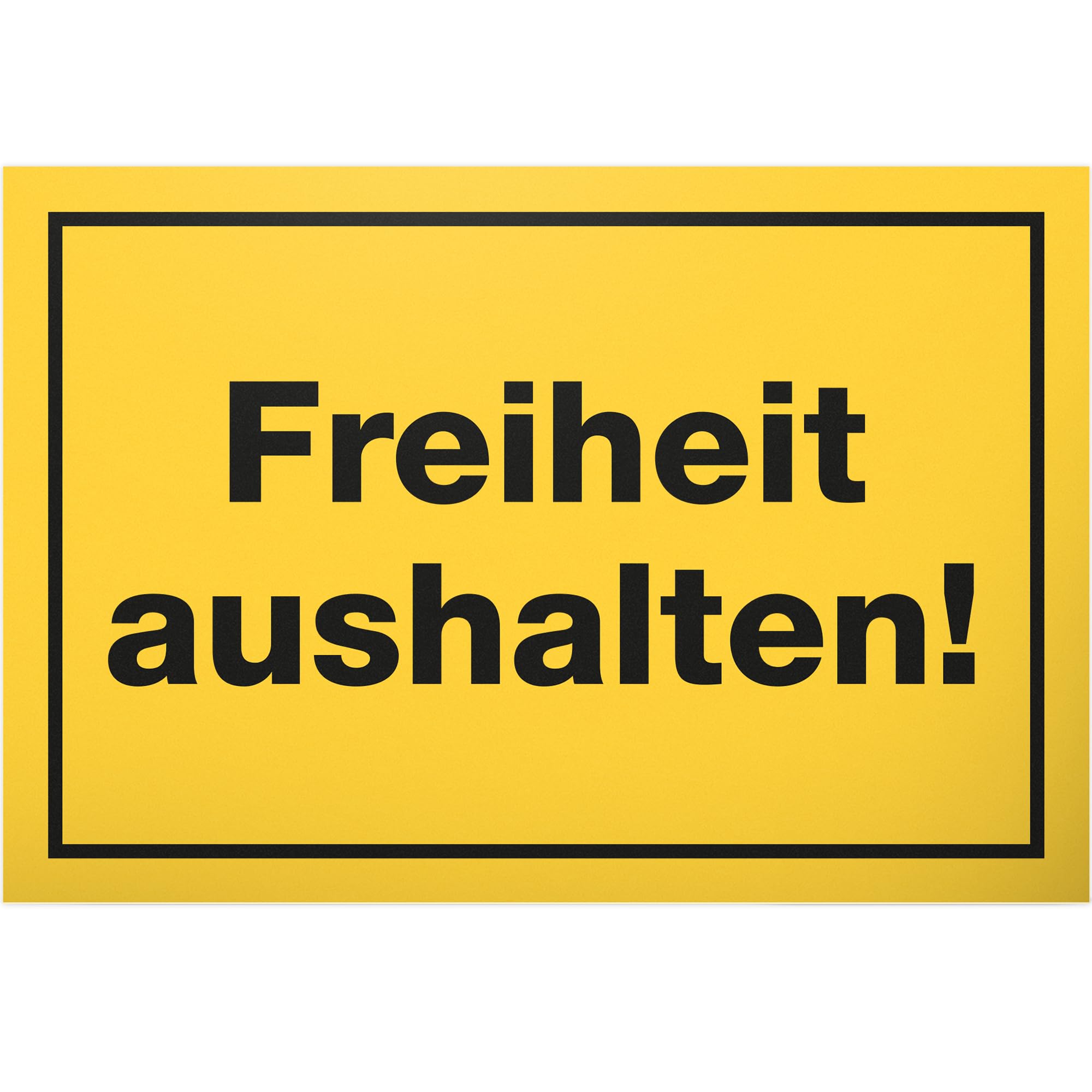 DankeDir! Freiheit aushalten (Einfahrt Freihalten) - Schild 30 x 20 cm - Geschenkidee Party Geschenk Partydeko Deko Kollegen Freunde - Karte Spruchschild lustiger Spruch Türschild Geburtstagsgeschenk