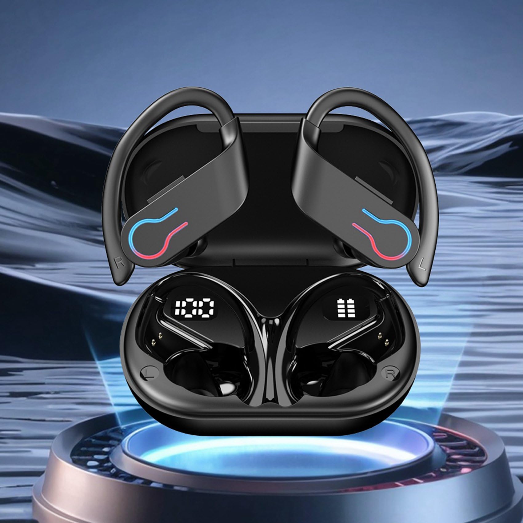 3X Q63 Auricolari Bluetooth 5.3 Cuffie Sportive Wireless in-Ear 200 Ore di Standby IPX7 Auricolari Stereo HiFi da Gioco Impermeabili