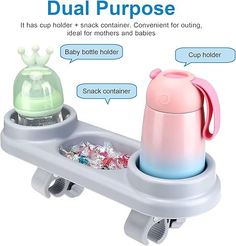 Miniatura 3 de Accmor Bandeja universal 3 en 1 para cochecito, bandeja de cochecito para aperitivos sobre la marcha, bandeja de aperitivos para cochecito