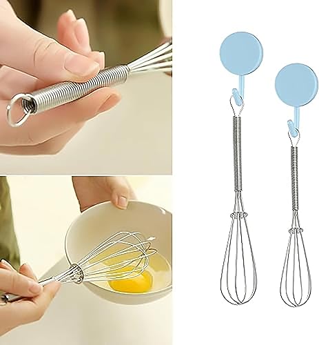Miniatura 11 de Chandler Juego de 3 batidores de globos de acero inoxidable  Látigo de alambre de mano, bigotes y batidores Bonny para cocinar  SS304 antioxidante y