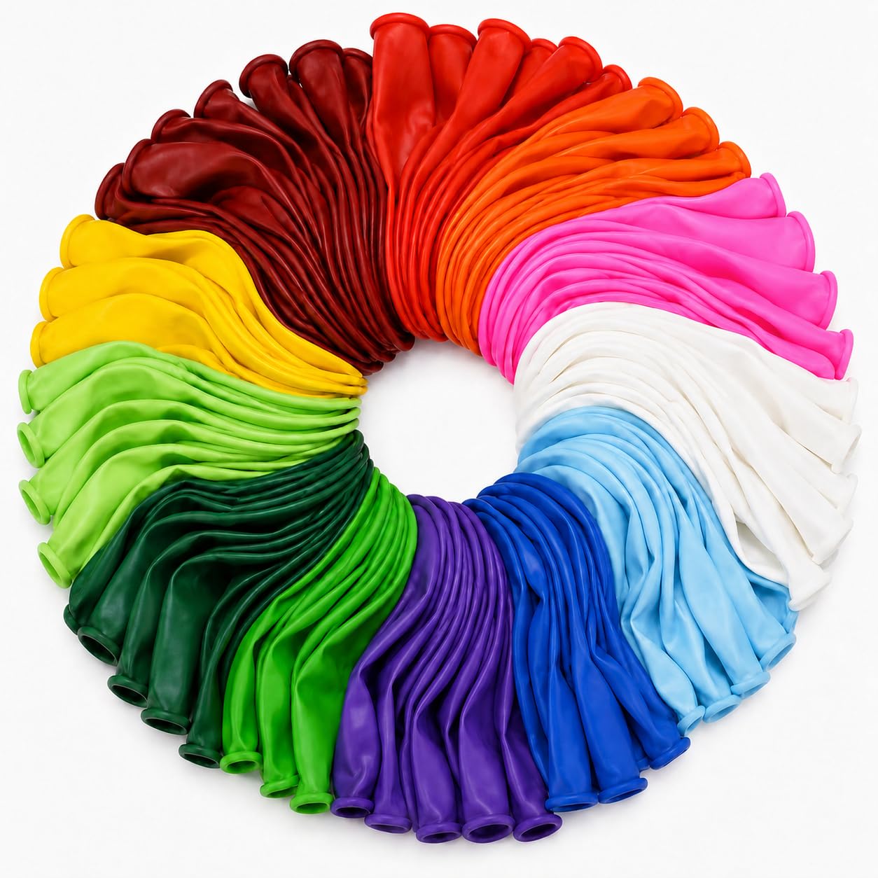 120 Stück Luftballons in verschiedenen Farben, 30,5 cm Latex-Luftballons mit 12 hellen Farben, Party-Ballons für Geburtstag, Hochzeit, Babyparty, Abschlussfeier, Regenbogen-Party-Dekorationen