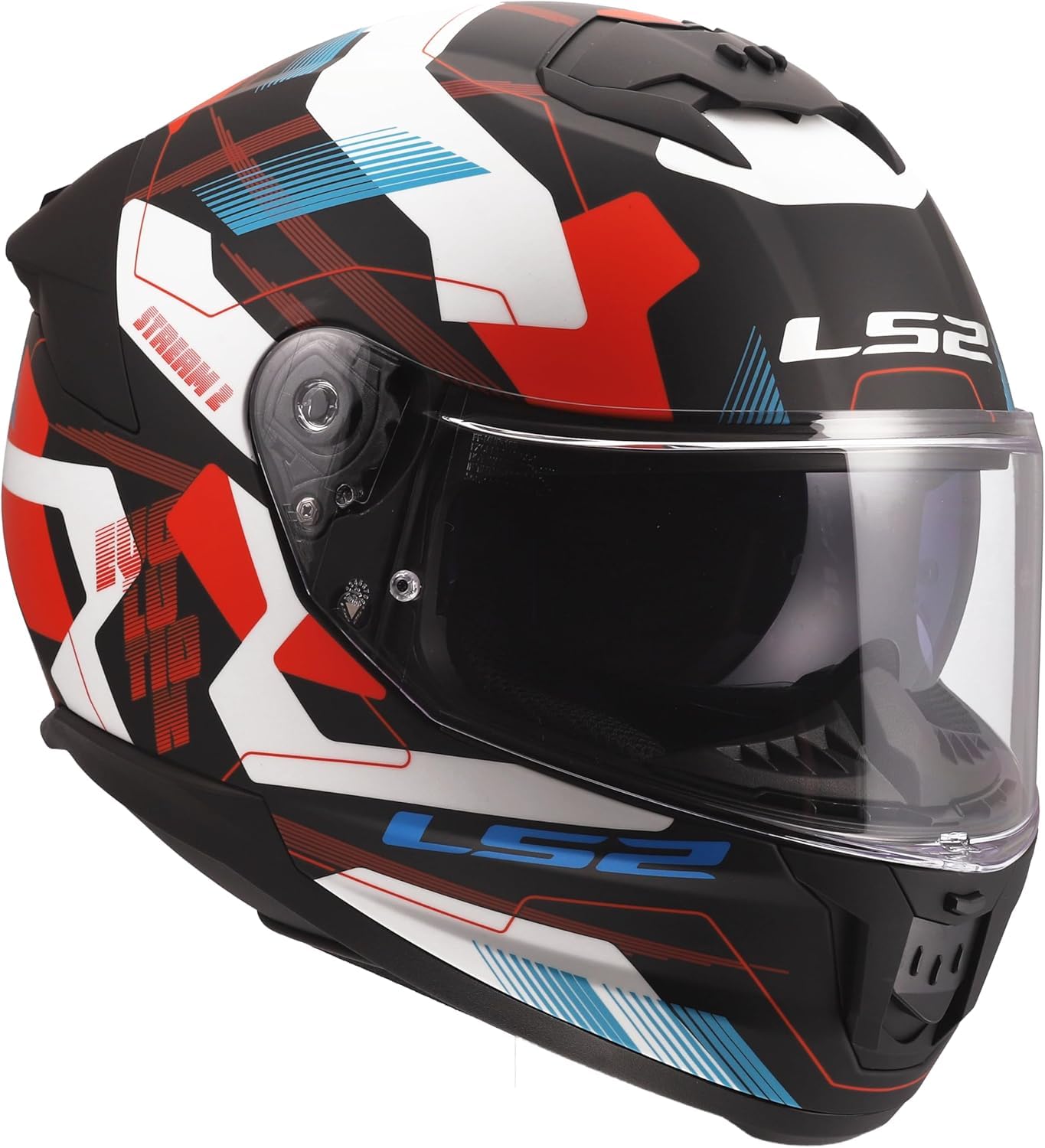 Casco LS2 Helmet Stream II Mika Mate Rojo Y Negro (M 57/58)