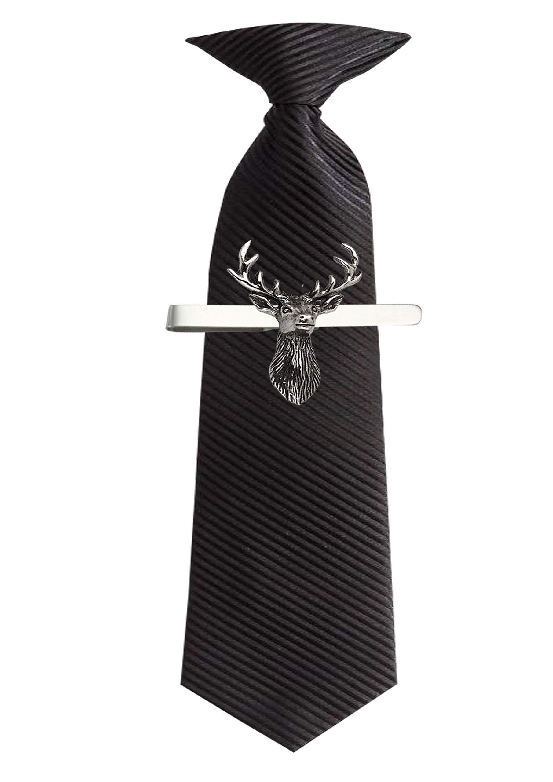 ww35 ciervo hecho de peltre moderno inglés fino, Alfiler Corbata (diapositiva)