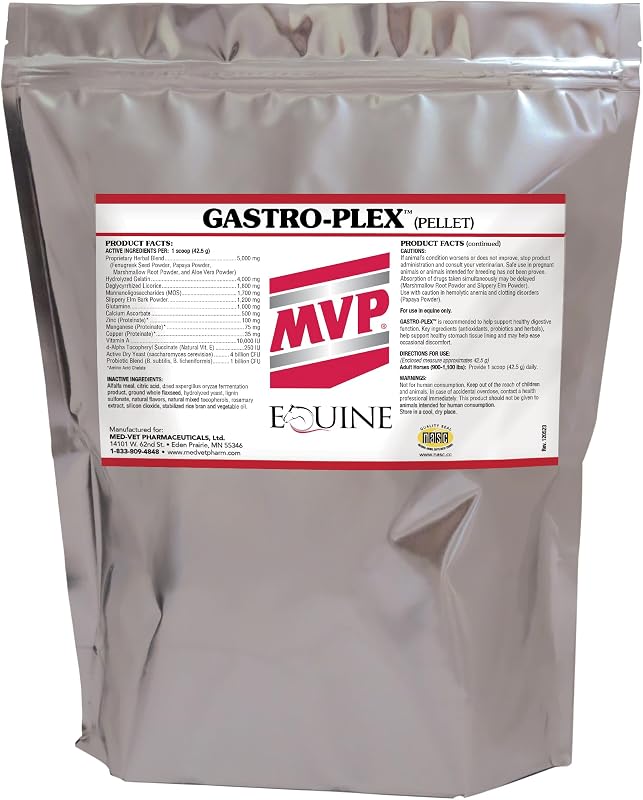 Suplemento Digestivo para Equinos MVP Gastro-Plex em Pellets – 2,81 kg